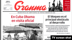 Portada del diario "Granma" el 21 de marzo.