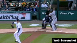 "Pito" Abreu conectó un jonrón contra los Tigres de Detroit.