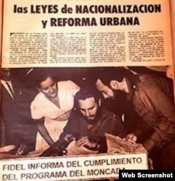 La Reforma Urbana en 1960. Fidel Castro despojó a cubanos y extranjeros de sus propiedades.
