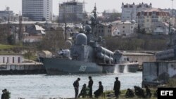 Despliegue militar ruso en Crimea. Foto de archivo.