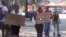 Protesta frente al Parque de la Fraternidad para exigir la liberación de los activistas de UNPACU. (Captura de video/Facebook)
