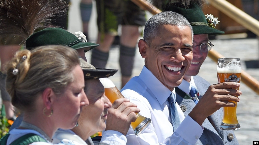 Comida y música alemana para Obama en Alemania. 
