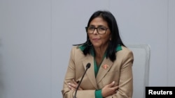 La presidenta interina de Venezuela, Delcy Rodríguez en el Palacio de Miraflores en Caracas, Venezuela, el 13 de marzo de 2026. REUTERS/Gaby Oraa/Foto de archivo