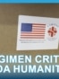 Los paquetes de ayuda humanitaria desde Estados Unidos a Cuba llevan esta etiqueta que incluye la bandera estadounidense y el logotipo de Cáritas Cuba. 