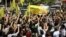 Manifestaciones en la ciudad de Sidón, al sur del Líbano
