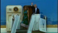 Presidente Donald Trump llega a Corea del Sur