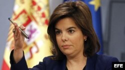 Soraya Sánz de Santamaría, vicepresidenta del Gobierno español.